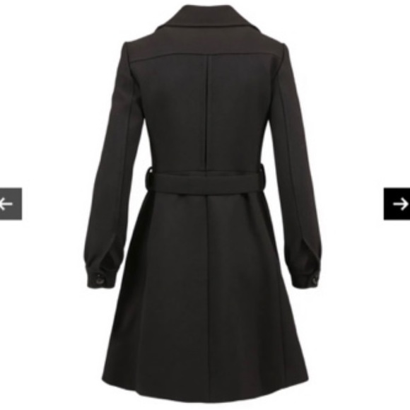 GUCCI black wool jacket large logo belt button down cuff long coat Luxury NWT - Picture 3 of 14